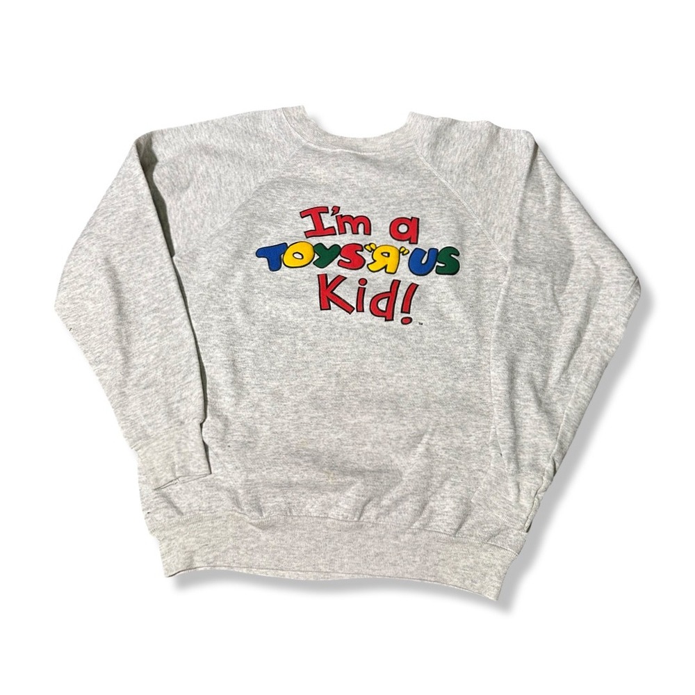 20/20 Sport Sweatshirt Mens Large Gray Excellent Vintage Toys R Us Kid USA Made